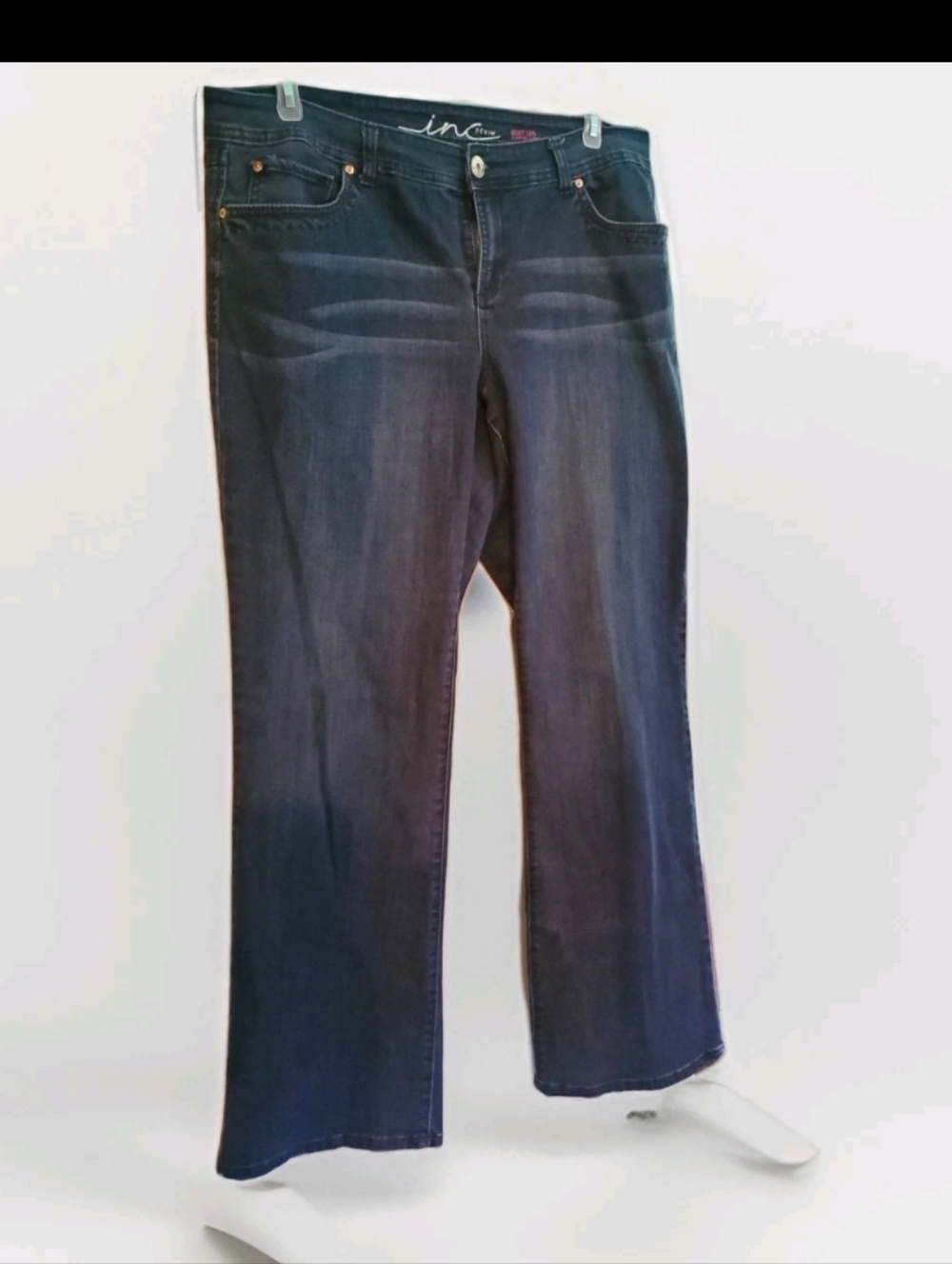 INC Boot Cut Curvy Fit Distressed Western Style Jeans 16Long